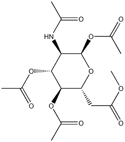 1-O,3-O,4-O,6-O-Tetraacetyl-2-(acetylamino)-2-deoxy-α-D-galactopyranose Structure