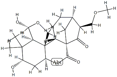 (2S,10bS)-1,2,3,3aβ,8,9,10,10aα,13,13aβ-Decahydro-2,13β-dihydroxy-1,1-dimethyl-7α-methoxymethyl-5H-5aβ,8β-methanocyclohepta[c]furo[3,4-e][1]benzopyran-5,6(7H)-dione|