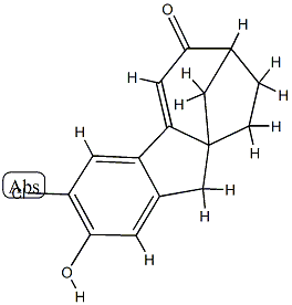 Gibba-1,3,4a(10a),4b-tetraen-6-one, 3-chloro-2-hydroxy-, (7ξ,9aξ)- Struktur