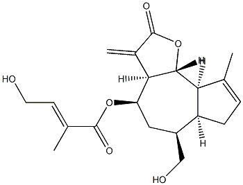 (E)-4-Hydroxy-2-methyl-2-butenoic acid [(3aR)-2,3,3aβ,4,5,6,6aβ,7,9aβ,9bα-decahydro-6α-hydroxymethyl-9-methyl-3-methylene-2-oxoazuleno[4,5-b]furan-4α-yl] ester|