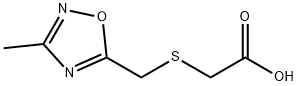 2-(((3-甲基-1,2,4-噁二唑-5-基)甲基)硫代)乙酸, 1042797-51-2, 结构式