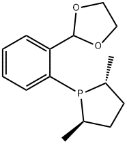2-{2-[(2R,5R)-2,5-dimethyl-1-phospholano]phenyl}1,3-dioxolane, min. 97% Structure