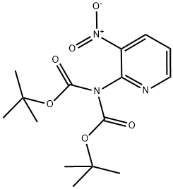イミド二炭酸, 2-(3-ニトロ-2-ピリジニル)-, 1,3-ビス(1,1-ジメチルエチル)エステル 化学構造式