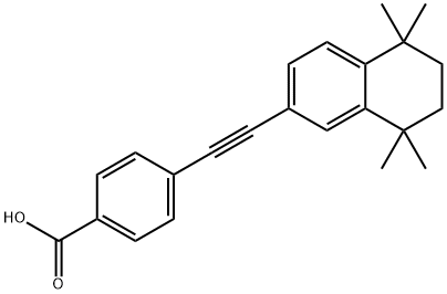 4-[2-(5,6,7,8-Tetrahydro-5,5,8,8-tetramethyl-2-naphthalenyl)ethynyl)-benzoicacid Struktur