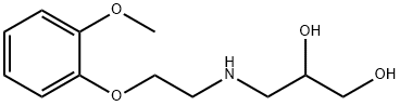 3-[[2-(2-甲氧基苯氧基)乙基]氨基]-1,2-丙二醇,10461-27-5,结构式