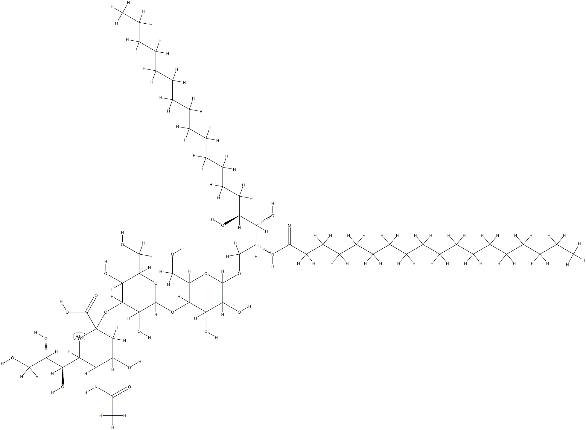 ガングリオシド GM3 (フィト型) 化学構造式