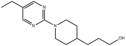 3-(1-(5-ethylpyrimidin-2-yl)piperdin-4-yl)propan-l-ol (Synonyms：4-Pyrimidylpiperidinepropanol) 化学構造式