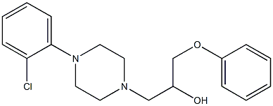 4-(2-クロロフェニル)-α-(フェノキシメチル)-1-ピペラジンエタノール 化学構造式