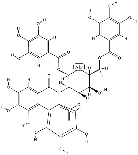1-O,6-O-Digalloyl-2-O,3-O-[(2,2',3,3',4,4'-hexahydroxy[1,1'-biphenyl]-6,6'-diyl)dicarbonyl]-β-D-glucopyranose|
