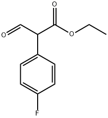 Benzeneacetic acid, 4-fluoro-.alpha.-forMyl-, ethyl ester Structure