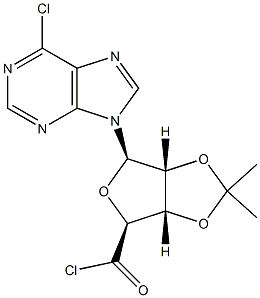 1-(6-Chloro-9H-purin-9-yl)-1-deoxy-2,3-O-isopropylidene-beta-D-ribofuranuronoyl chloride