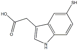 1H-Indole-3-aceticacid,5-mercapto-(9CI) Structure