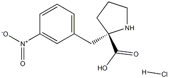 (S)-α-(3-nitro-benzyl)-proline HCl Struktur