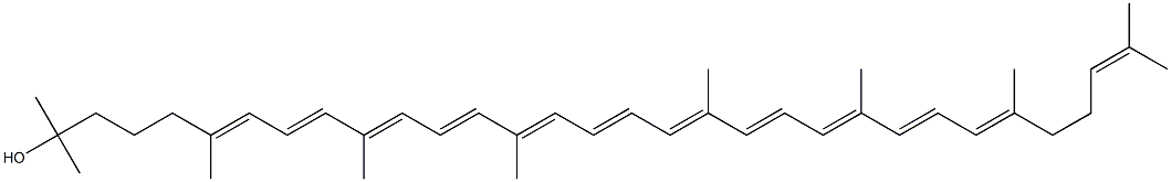 1-ヒドロキシ-1,2-ジヒドロ-ψ,ψ-カロテン 化学構造式