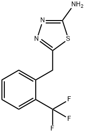 2-アミノ-5-[2-(トリフルオロメチル)フェニル]-1,3,4-チアジアゾール 化学構造式
