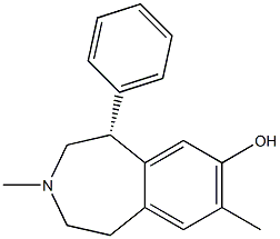 (5R)-2,3,4,5-Tetrahydro-3,8-dimethyl-5α-phenyl-1H-3-benzazepin-7-ol Structure