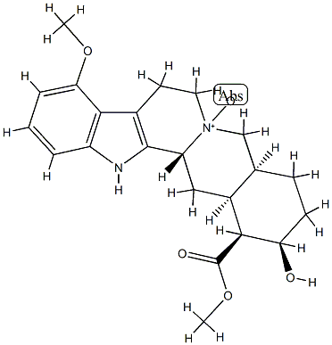 (3β,20α)-17β-Hydroxy-9-methoxy-16β-methoxycarbonylyohimban 4-oxide 结构式