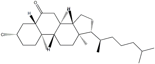 3β-Chloro-5α-cholestan-6-one Struktur