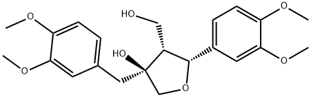 (2R)-2β-(3,4-Dimethoxyphenyl)-4-[(3,4-dimethoxyphenyl)methyl]tetrahydro-4α-hydroxyfuran-3β-methanol Struktur