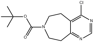 TERT-BUTYL 4-CHLORO-5,6,8,9-TETRAHYDRO-7H-PYRIMIDO[4,5-D]AZEPINE-7-CARBOXYLATE Struktur