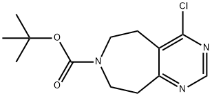 TERT-BUTYL 4-CHLORO-5,6,8,9-TETRAHYDRO-7H-PYRIMIDO[4,5-D]AZEPINE-7-CARBOXYLATE Structure