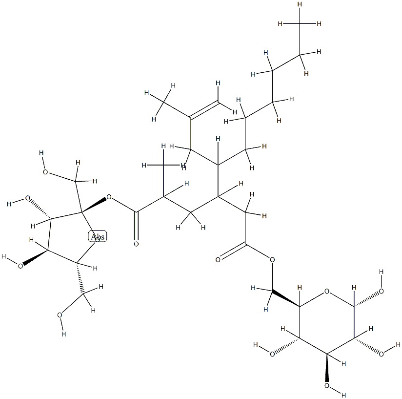 6-O-decanoyl-3,4-di-O-isobutyrylsucrose Struktur
