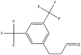 Benzenepropanal, 3,5-bis(trifluoroMethyl)- (or 3-[3,5-Bis(trifluoroMethyl)phenyl]propionaldehyde ) Structure