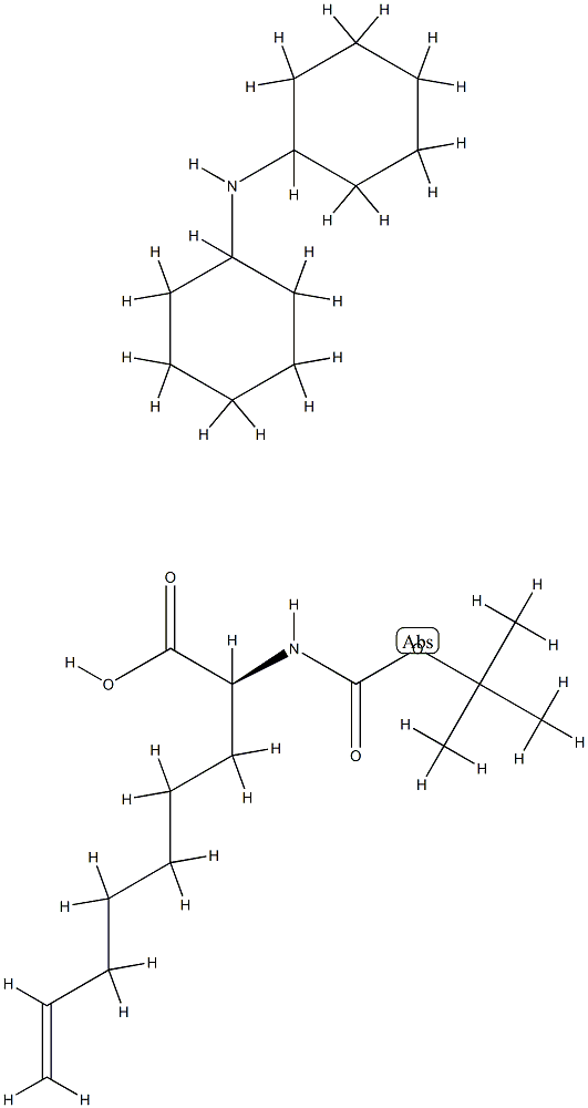 (S)-2-叔丁氧羰基氨基-8-烯壬酸 二环己胺盐, 1058705-94-4, 结构式