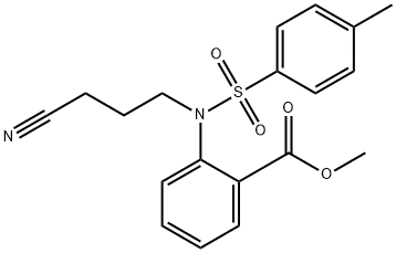 methyl 2-(N-(3-cyanopropyl)-4-methylphenylsulfonamido)benzoate Struktur