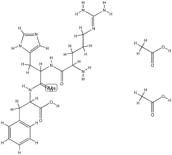 ARG-HIS-PHE 化学構造式