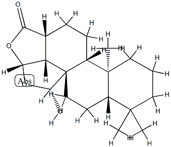 (13α,21R)-4,4-Dimethyl-15β,8-(epoxymethano)-21-hydroxy-18-nor-16-oxa-5α-androstane-17-one Struktur