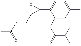 10-acetoxy-8,9-epoxythymol isobutyrate Structure
