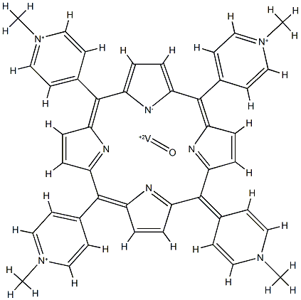 vandyl(II) 5,10,15,20-tetra(4-methylpyridinium)porphyrin Struktur