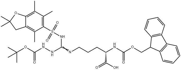 (S)-Fmoc-2-amino-5-[(N'-Pbf-N''-Boc-amino)-guanidino]-pentanoic acid Structure