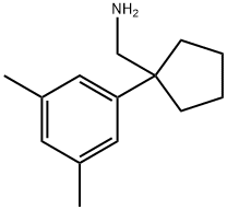 1-[1-(3,5-ジメチルフェニル)シクロペンチル]メタンアミン 化学構造式