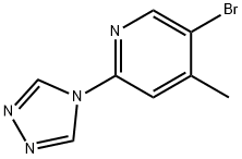 5-bromo-4-methyl-2-(4H-1,2,4-triazol-4-yl)pyridine(SALTDATA: FREE) Structure