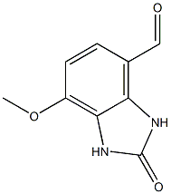 1H-Benzimidazole-4-carboxaldehyde,2,3-dihydro-7-methoxy-2-oxo-(9CI) Struktur