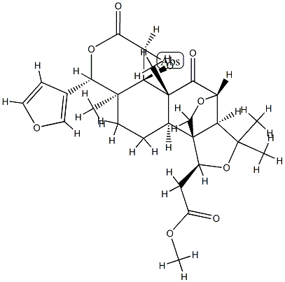 2-De(carboxy)-19-deoxy-2-(methoxycarbonyl)-6β,19-epoxylimonoic acid 16,17-lactone Struktur