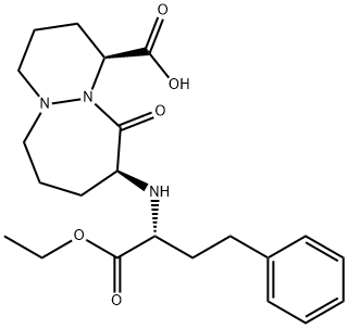 (1S, 9S)-9-[[(R)-1-Ethoxycarbonyl-3-phenylpropyl] amino]-10-oxo-octahydro-6H-pyridazino [1,2-a][1,2] diazepine-1-carboxylic acid, 106928-09-0, 结构式