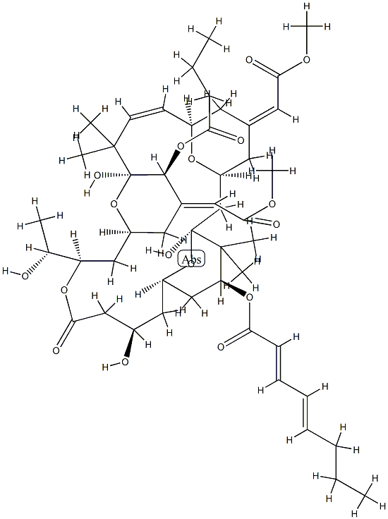 107021-10-3 2,4-Octadienoic acid, (1S,3S,5Z,7R,8E,11S,12S,13E,15S,17R,21R,23R,25S)-1,11,21-trihydroxy-17-(1R)-1-hydroxyethyl-5,13-bis(2-methoxy-2-oxoethylidene)-10,10,26,26-tetramethyl-19-oxo-25-(1-oxobutoxy)-18,27,28,29-tetraoxatetracyclo21.3.1.13,7.111,15nonacos-8-