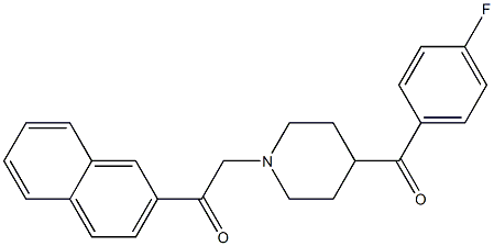 2-(4-(4-fluorobenzoyl)piperidin-1-yl)-2'-acetonaphthone Structure