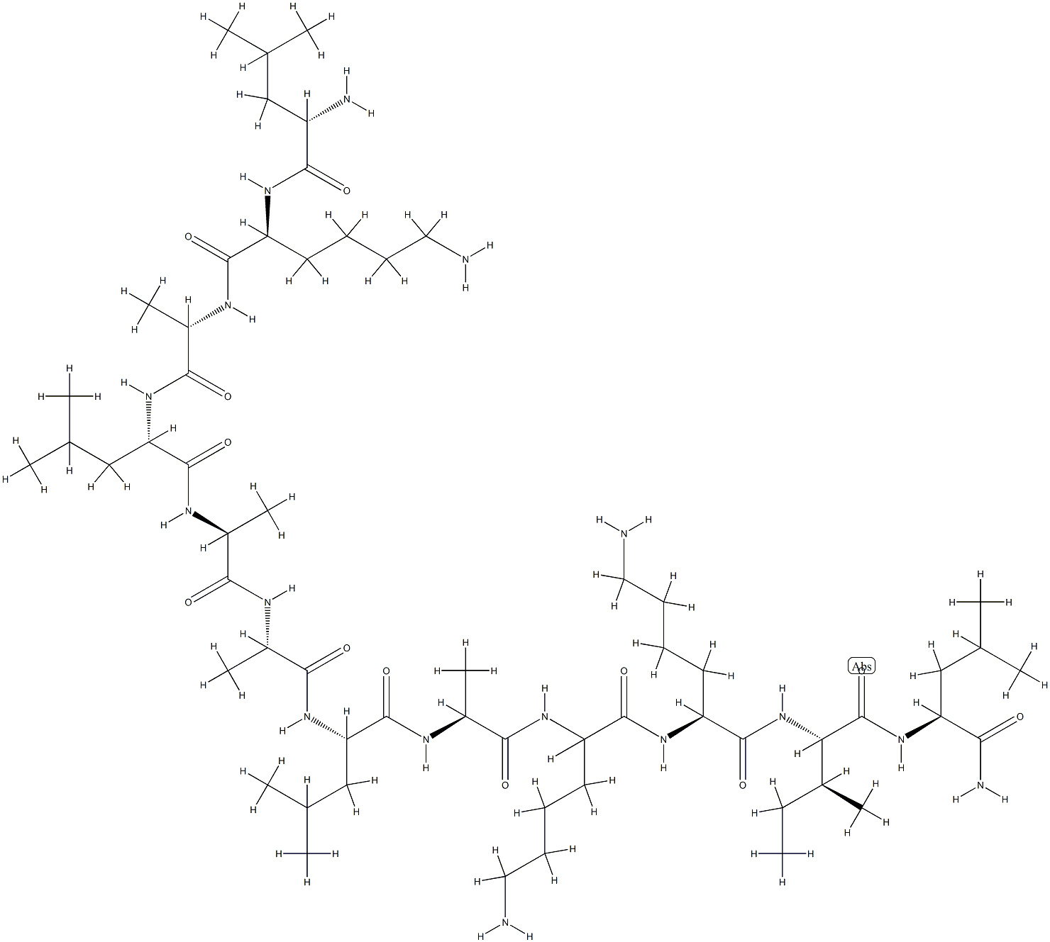 mastoparan, des-Ile(1)-des-Asn(2)- Structure