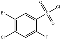 5-BroMo-4-chloro-2-fluoro-benzenesulfonylchloride Struktur