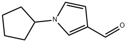 1-シクロペンチル-1H-ピロール-3-カルブアルデヒド 化学構造式