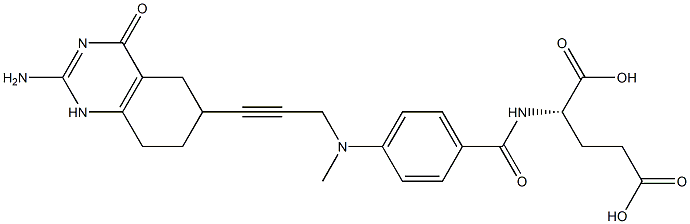 N(10)-propargyl-5,8-dideaza-5,6,7,8-tetrahydrofolic acid Structure