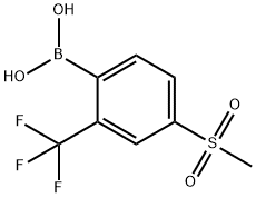 4-甲砜基-2-三氟甲基苯硼酸, 1072946-16-7, 结构式