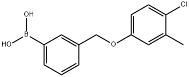 3-[(4-氯-3-甲基苯氧基)甲基]苯硼酸, 1072951-91-7, 结构式
