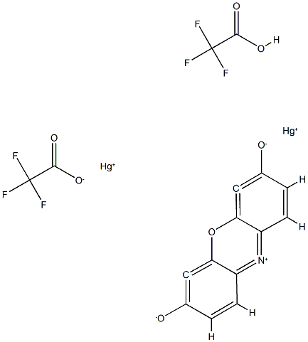 [μ-(7-Hydroxy-3-oxo-3H-phenoxazine-4,6-diyl)]bis(2,2,2-trifluoroacetato-κO)di-Mercury Structure