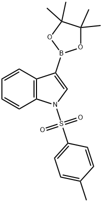 3-(4,4,5,5-テトラメチル-1,3,2-ジオキサボロラン-2-イル)-1-トシル-1H-インドール 化学構造式