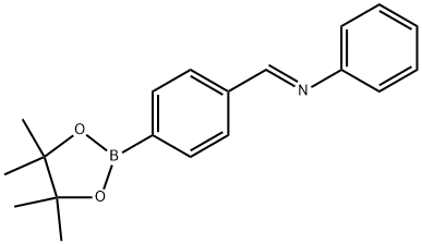 4-(苯基亚胺甲基)苯硼酸频哪酯, 1073372-06-1, 结构式